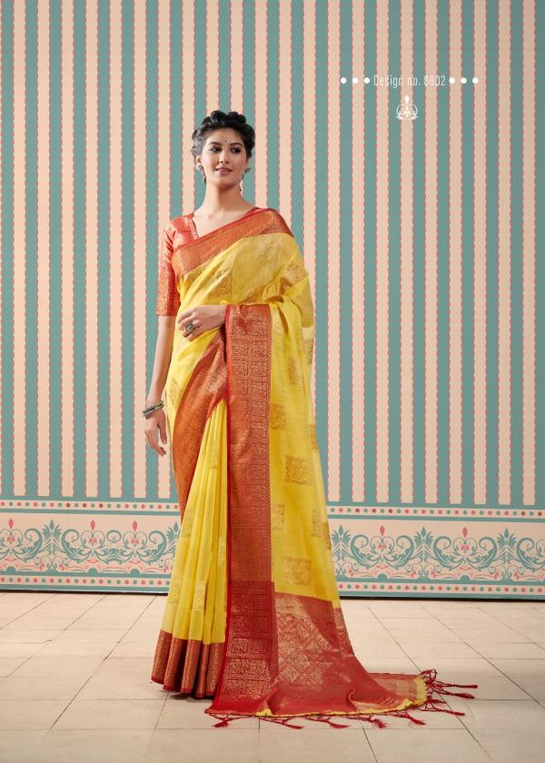 Rajyog Aaravi Silk Ocassional Linen Saree Collection